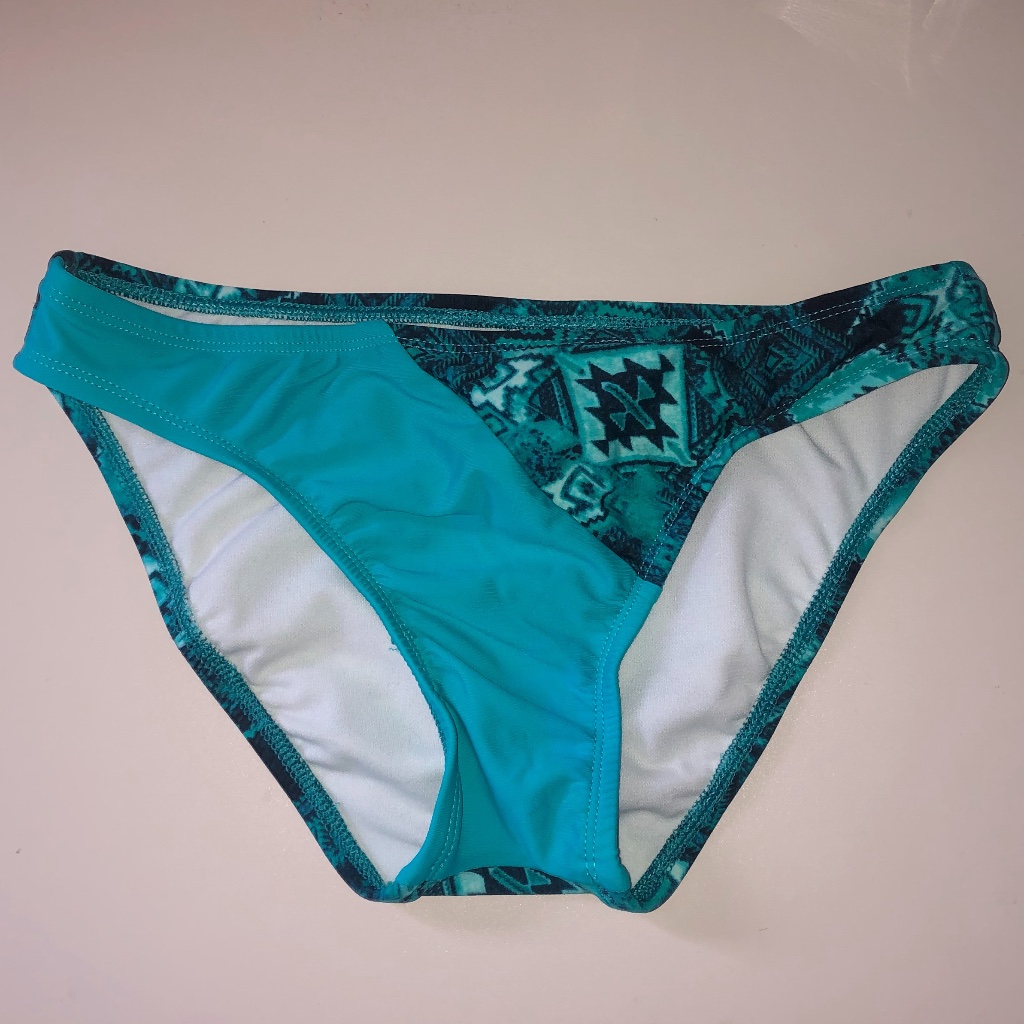 Split Teal Bathing Suit Bottom